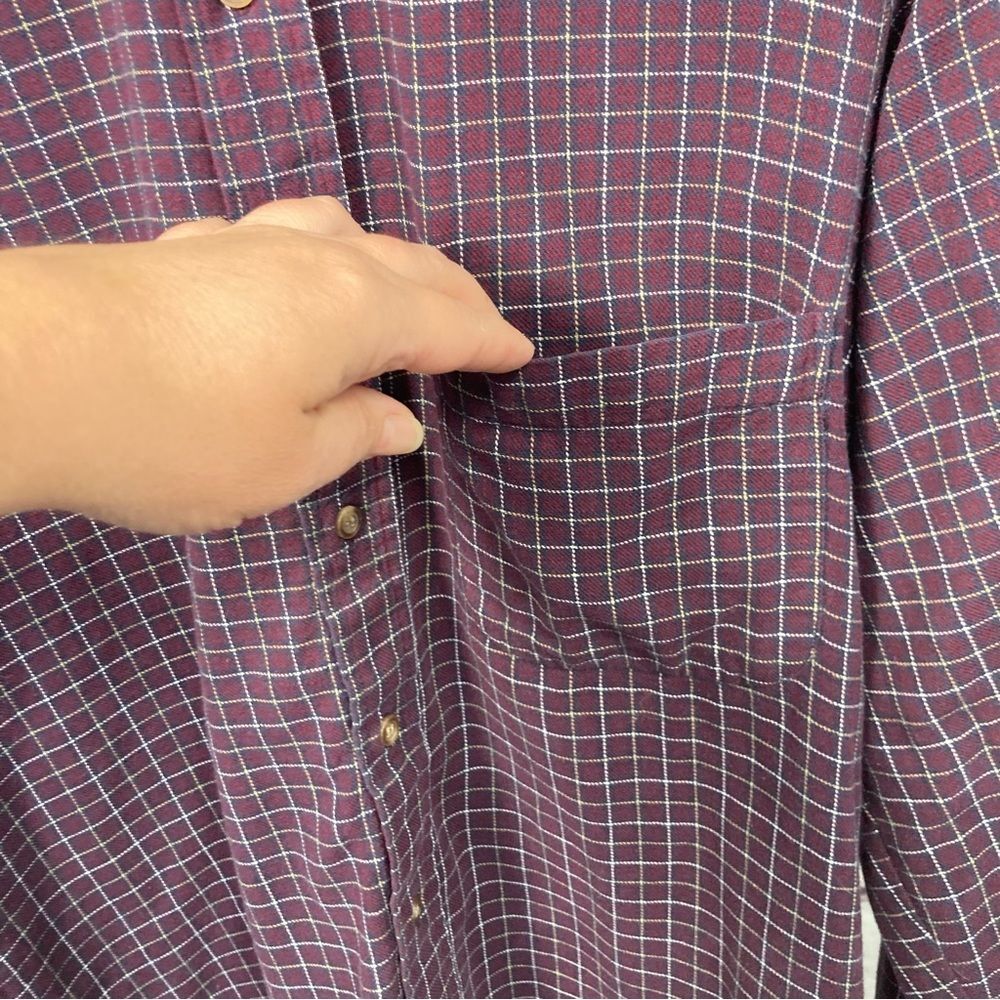 Claybrooke Outdoors Light Flannel Button Down Long Sleeve Men’s Shirt M Pocket - Picture 5 of 11